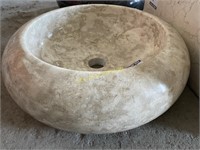 Marble vessel sink bowl
