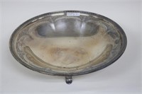 LARGE ROUND FOOTED STERLING SILVER BOWL