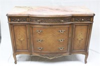 CIRCA 1920 FRENCH STYLE MARBLE TOP CHEST
