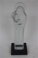 LALIQUE FRANCE MADONNA AND CHILD FIGURE
