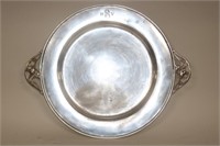 LARGE STERLING SILVER HANDLED TRAY