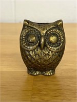 Brass toothpick holder owl