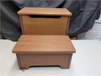 Small step stool with storage. 13x14x13½.