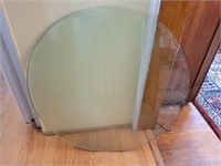 Round beveled glass table top. 36"×½"