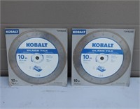 (2) Kobalt 10" Glass Tile Blades
