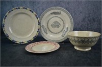Port Neuf Stongeware Plates & Bowl