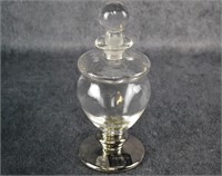 Venezia Glass Bottle w/ Silver Overlay