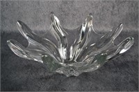 French Crystal Bowl Signed c.1960