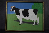 True Holstein Friesian Cow Mixed Media Painting