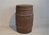 Antique Wood Barrel in Original Finish