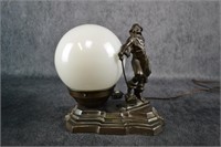 Vintage Pirate Figure Globe Lamp