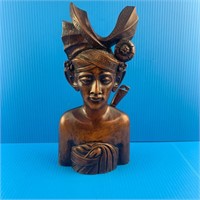 Wooden Statue 12 1/4 inches by 6 Bali