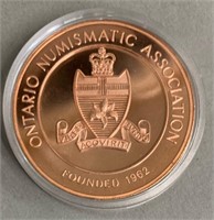 Mint Ontario Numismatic Association Token