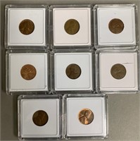 (8) US Copper 1 Cent Pieces