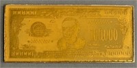 Epoxied Miniature 100,000 Certificate