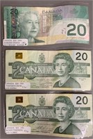 2004 Bank of Canada Radar Note (2) 1991 Notes