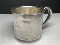 Old Sterling Baby Mug by Webster - Engraved and
