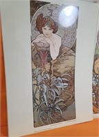 J - LOT OF 3 VINTAGE ALFONSE MUCHA POSTERS