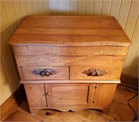 Lift Top Dry Sink Washstand Commode Cabinet