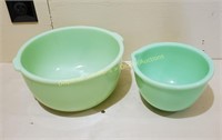 Two Jadeite Mixing Bowls
