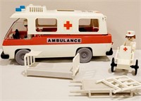1977 Playmobil Ambulance w/ 2 Figures, Gurney +