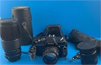Konica Camera, Lenses, Case - Untested