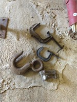 Lot of clamps and hooks