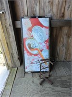 Advertising sign and metal rack 2'x4'