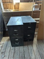 Pair 2 drawer file cabinets