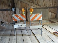 Construction signs pair
