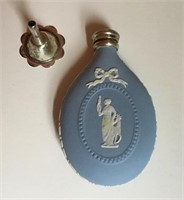 WEDGWOOD JASPERWARE PERFUME BOTTLE AND FUNNEL