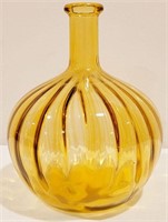 Vintage MCM Amber Glass Decanter Genie Bottle
