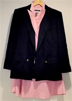 RALPH LAUREN Pink Skirt &Top w/ Blue Jacket