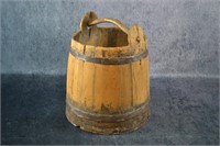 Antique Primitive Tapered Wood Bucket