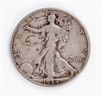 Coin 1934-S Walking Liberty Half Dollar,Nice