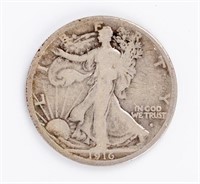 Coin 1916-S Walking Liberty Half Dollar, F