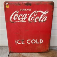 Vintage Drink Ice Cold Coca-Cola Metal Cooler Pc