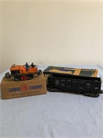 Lionel Gang Car and Train car with boxes