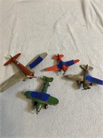 1 Metal Norththrop toy plane and 3 planes
