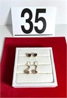 [F] Two Pairs of Stamped 10K Gold Earrings [5.99g]
