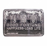 Coin Good Fortune 4 Oz  .999 Fine Silver Bar