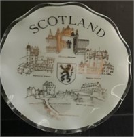SCOTLAND FROSTED & FLUTED GLASS PLATE