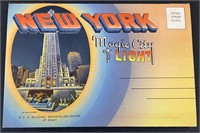 VINTAGE  POSTCARDS NEW YORK MAGIC CITY LIGHT