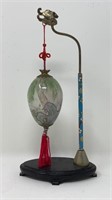 Reverse Painted Glass Egg Cloisonné Stand