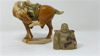 Carved Soapstone Buddha Chinese Horse