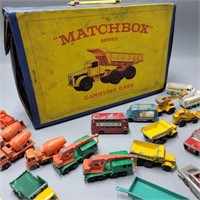 Lot of Vintage Matchbox Cars w/ Carry Case