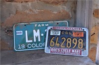 LOT OF TWO LICENSE PLATES