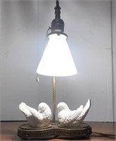 Vintage Dove Light Fixture Brass Base