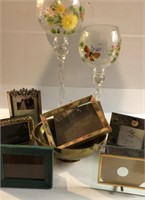 Tall Glass Votive Candle Holders, Picture Frames