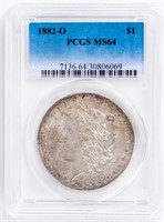 Coin 1882-O Morgan Silver Dollar, PCGS-MS64